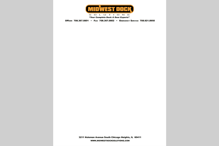 Midwest Dock Solutions Letterhead