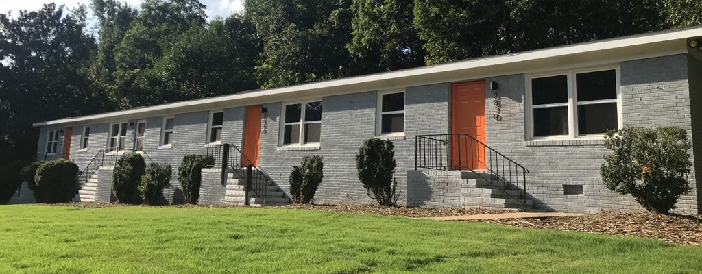 apartment complex exterior