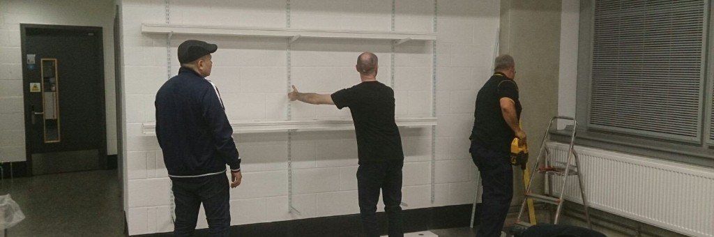 Emporium Hydroponics installing a Nutrient Film Technique (NFT) gully system to grow plants and fruit indoors at the University Academy of Engineering, South Bank in London