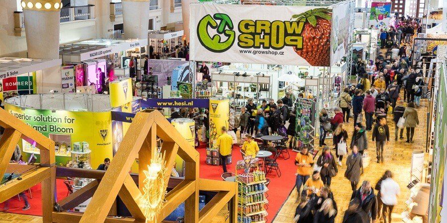 A preview of the Cannafest trade exhibition at the PVA Expo Prague Letnany in Prague, Czechoslovakia in November 2018