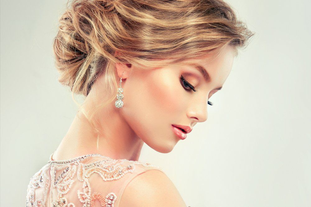 bridal hair styling