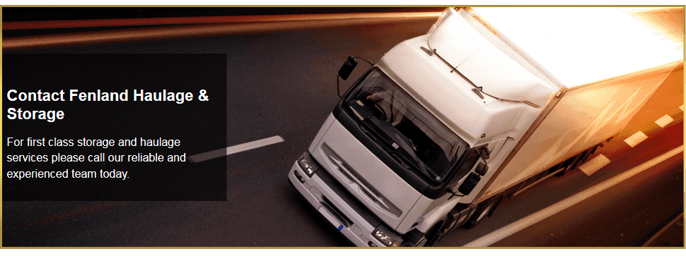 White haulage truck on a road