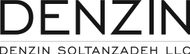 A black and white logo for denzin soltanzadeh llc
