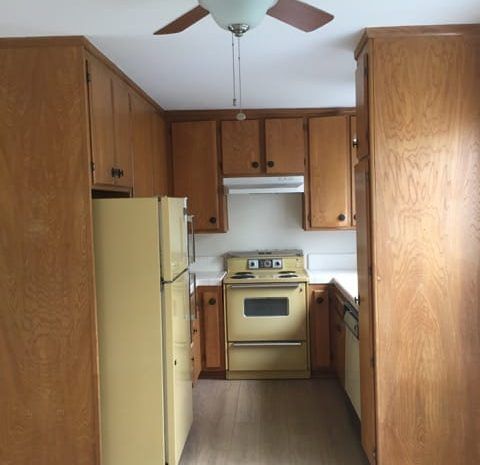 Kitchen with retro appliances