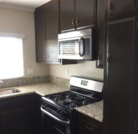 Kitchen with a gas stovetop