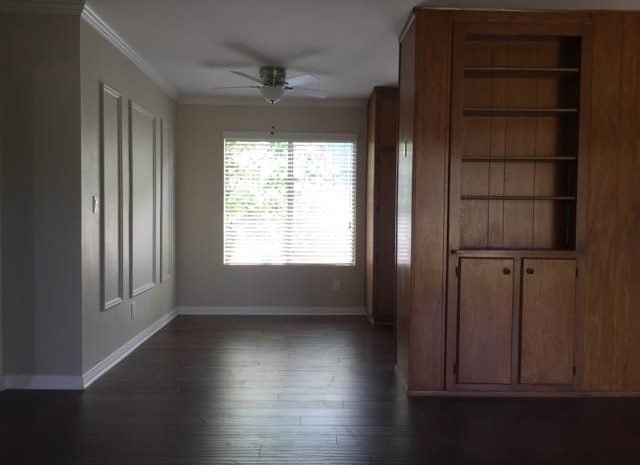 Hardwood flooring and cabinets