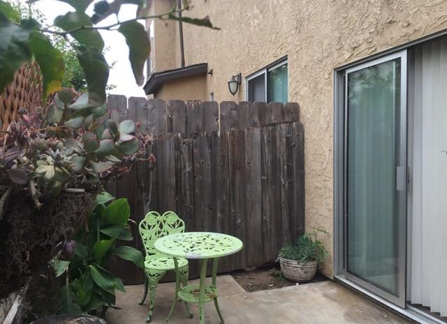 Patio with foliage