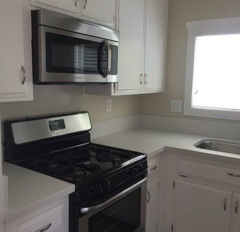 Kitchen with a gas stovetop