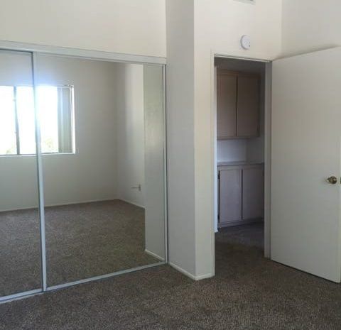 Carpeted bedroom