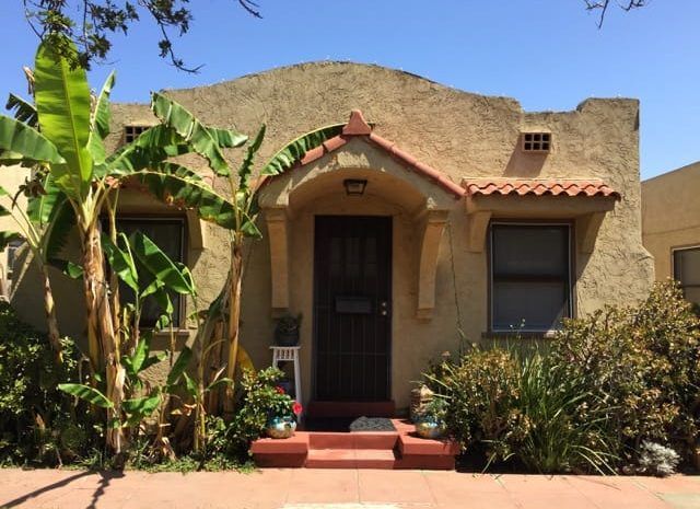 One story Spanish style house