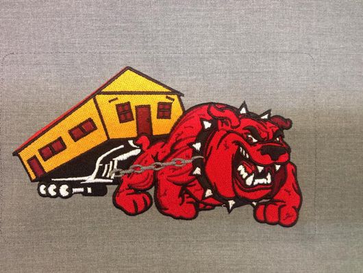 Cartoon embroidery done