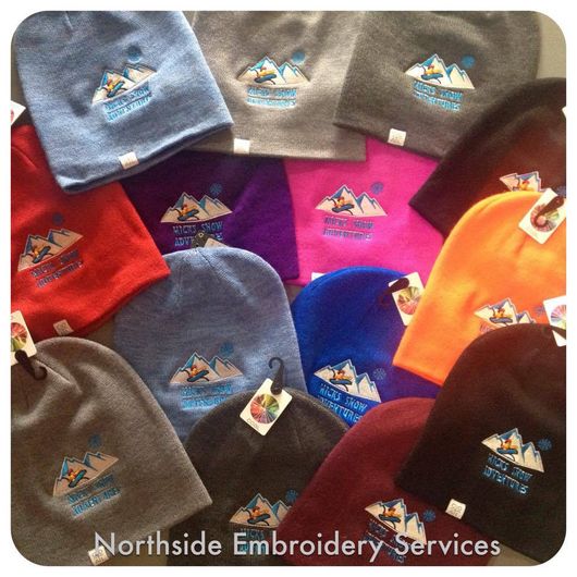 Embroidery done on caps