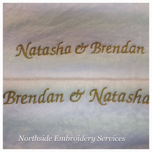 Embroidery done on promotional clothes