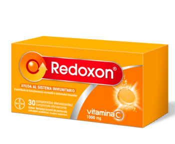 Una caja de tabletas de vitamina C redoxon
