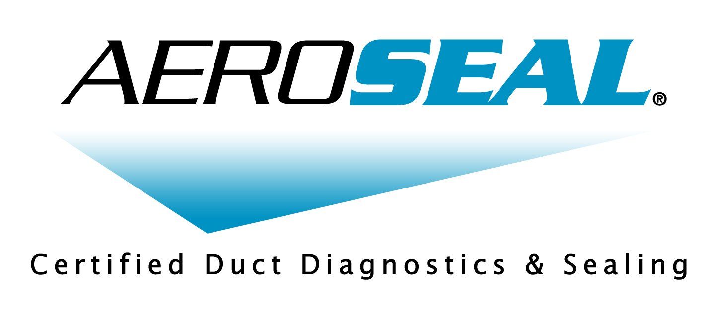 AEROSEAL logo with teal and black text, and the tagline “Certified Duct Diagnostics & Sealing”
