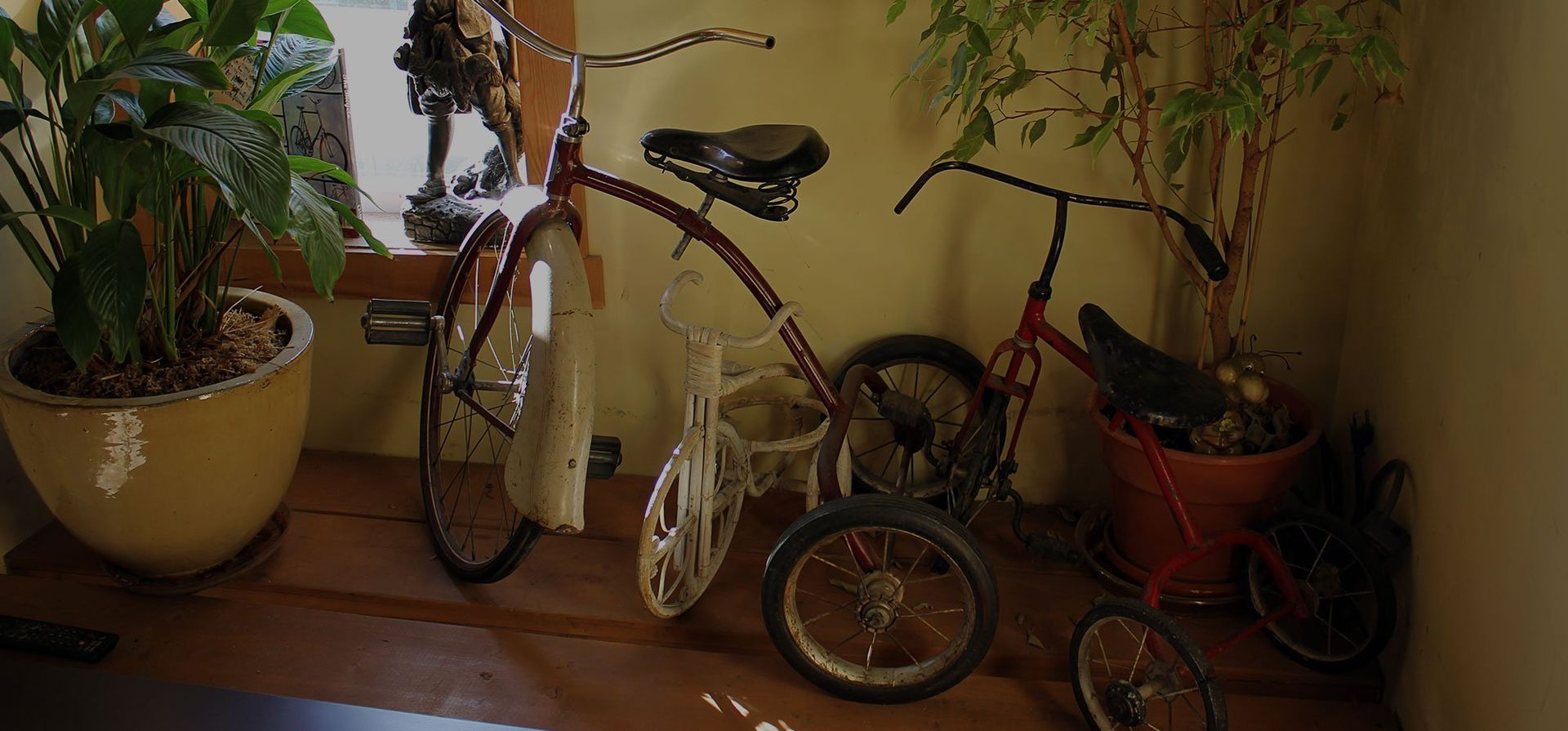 Antique children's tricycles