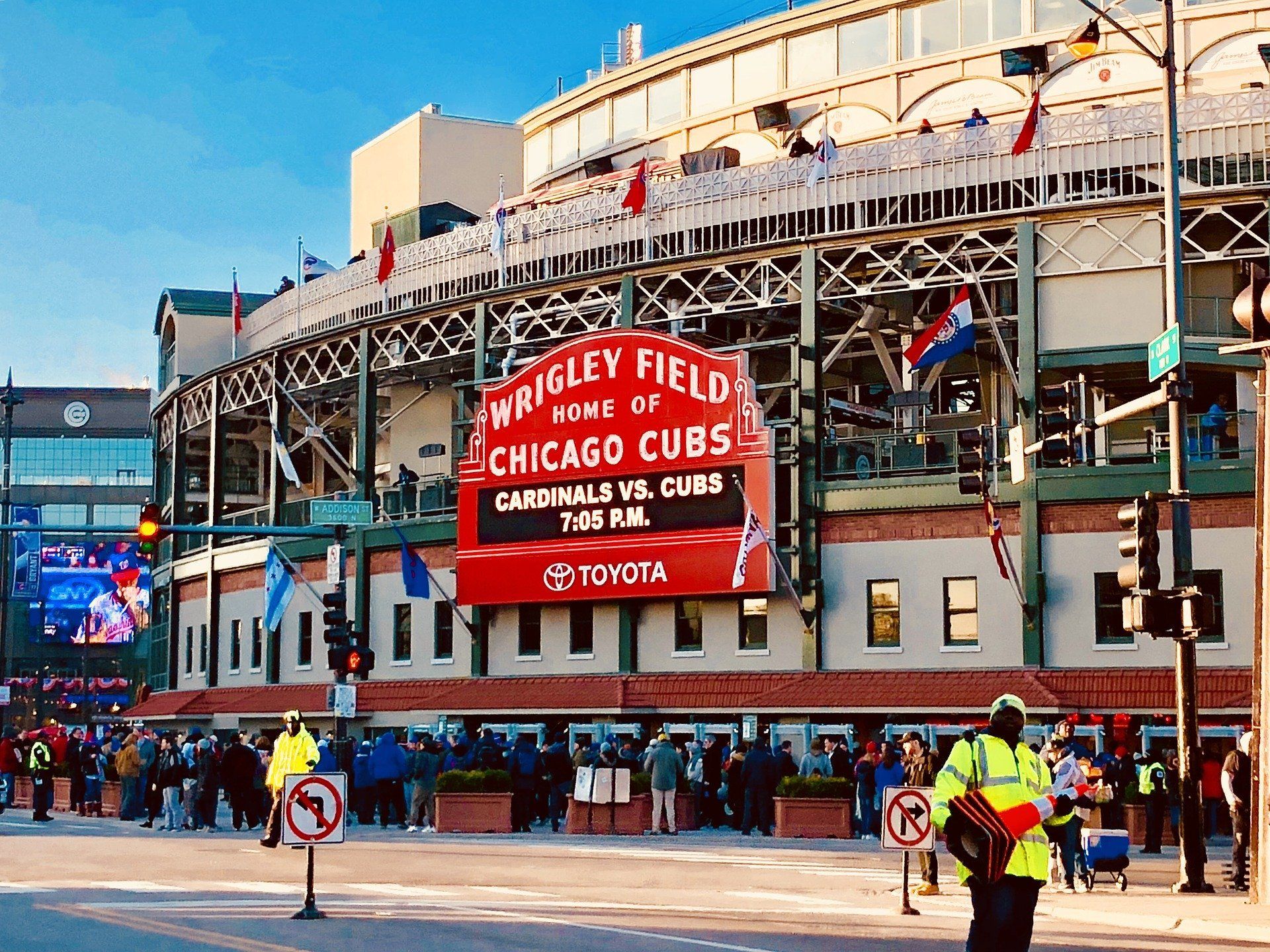 Wrigley Field on July 4th near Chicago Fireworks