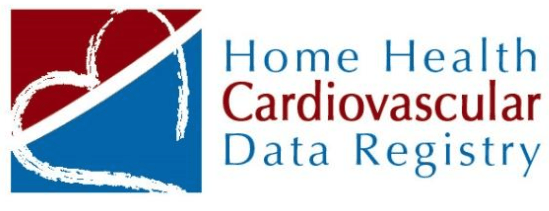 Home Health Cardiovascular Data Registry logo in red, blue, and white