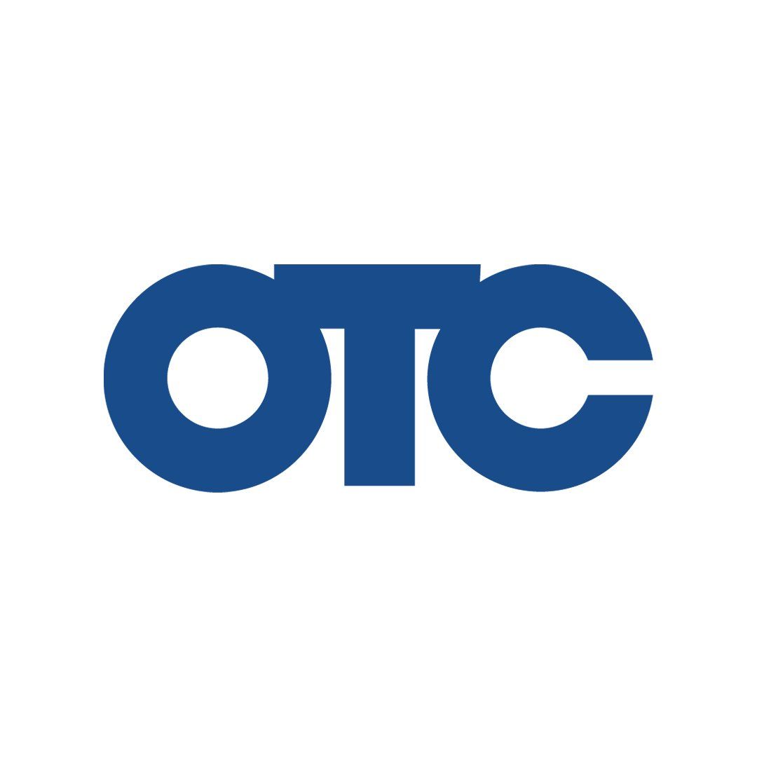 A blue otc logo on a white background.