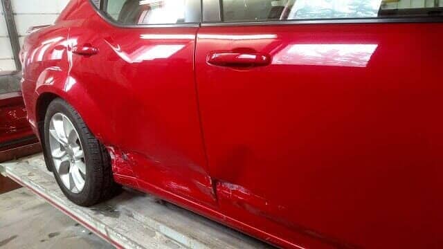 Red Dodge Charger Side End