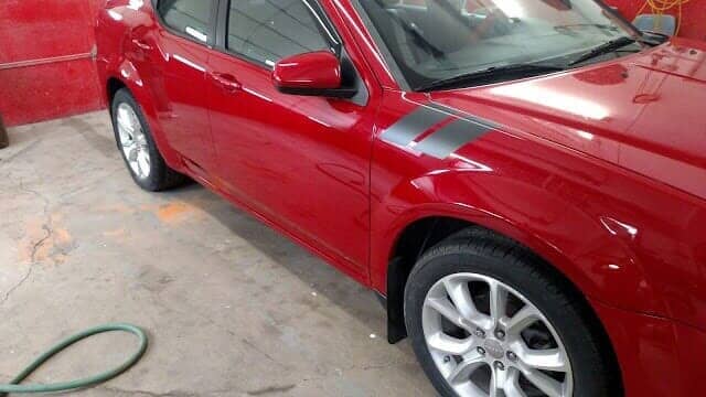 Red Dodge Charger Side View