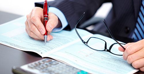 Professional filling up the form 