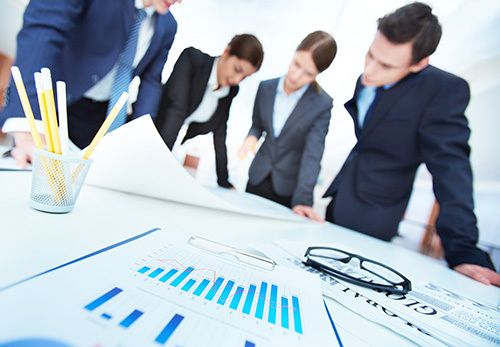 Team of professional working on the project