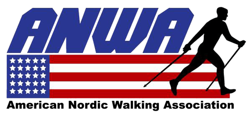 A logo for the american nordic walking association