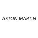 picture of the words Aston Martin indicating that Charleston Dent Company works on Aston Martin model vehicles