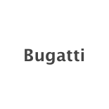 picture of the words Bugatti indicating that Charleston Dent Company works on Buga model vehicles