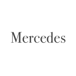picture of the words Mercedes indicating that Charleston Dent Company works on Mercedes model vehicles