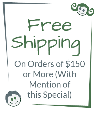 Free shipping offer on orders of $150+ with mention of this special