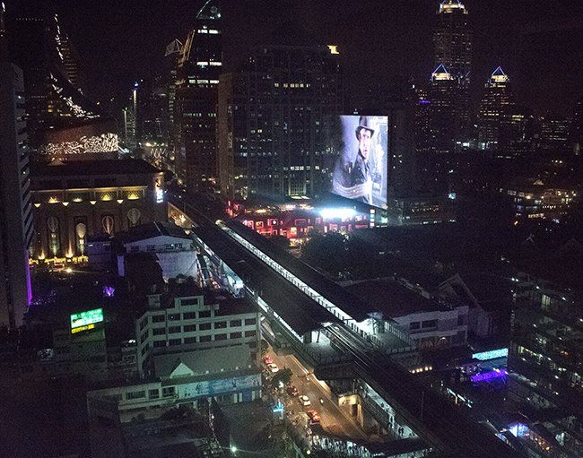 Bangkok city night scene