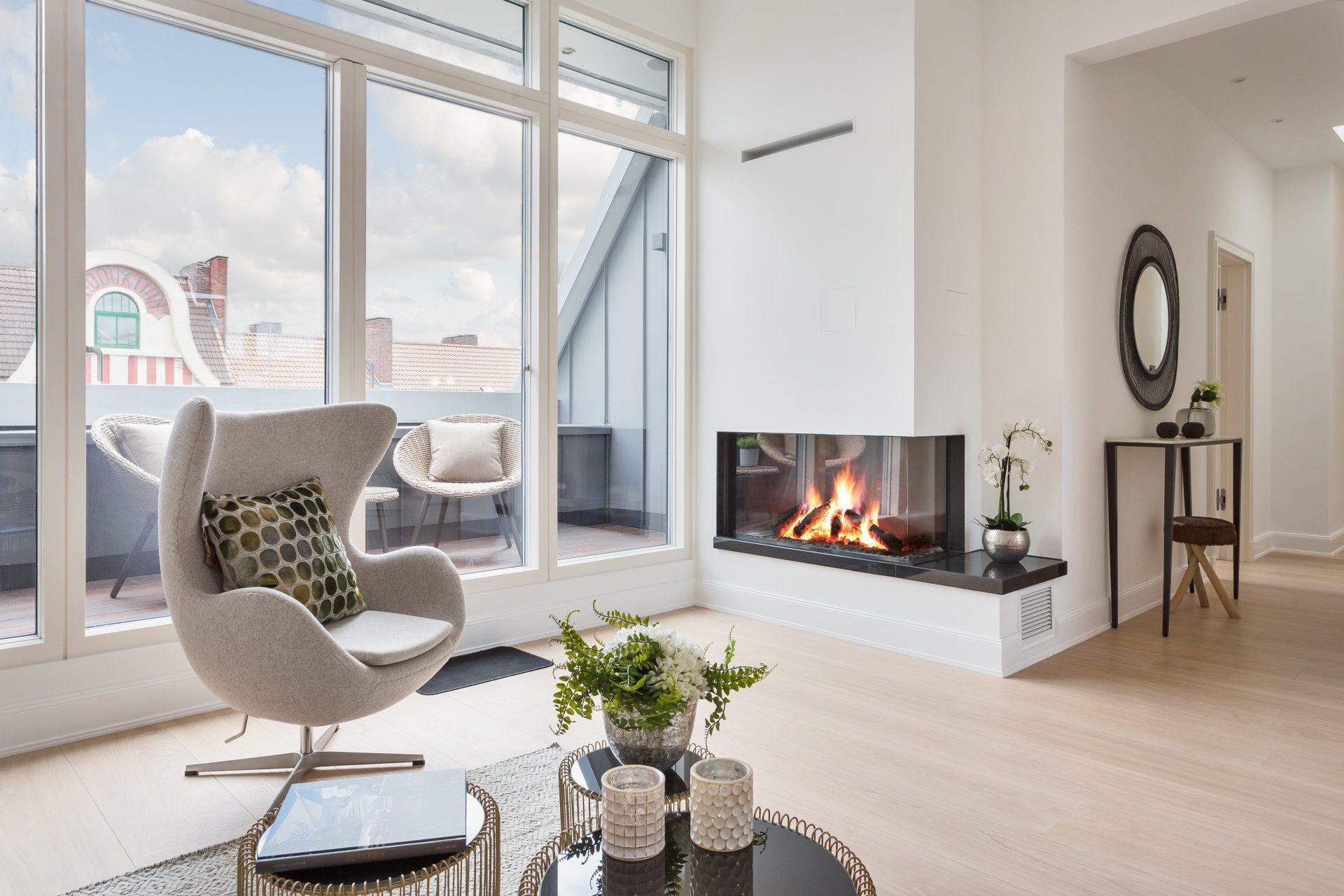 Wohnzimmer Kamin nachher - mit einem wohngesicht home staging