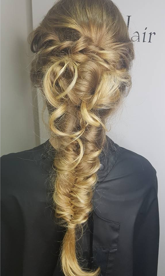 long blonde plait