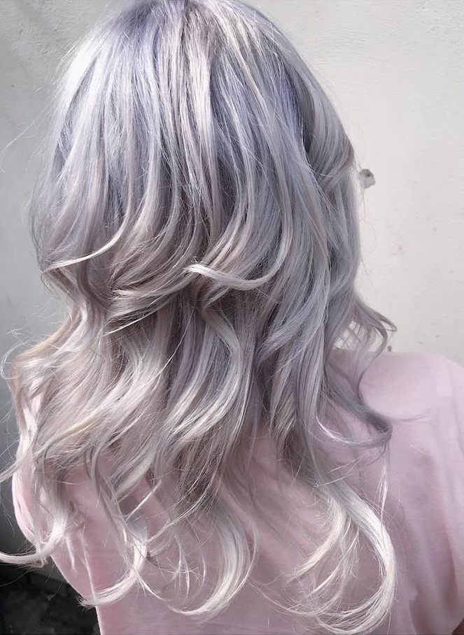 platinum grey blonde hair