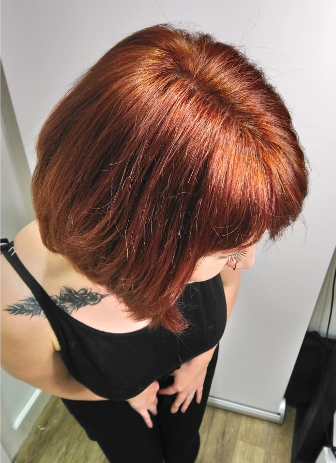 red bob haircut