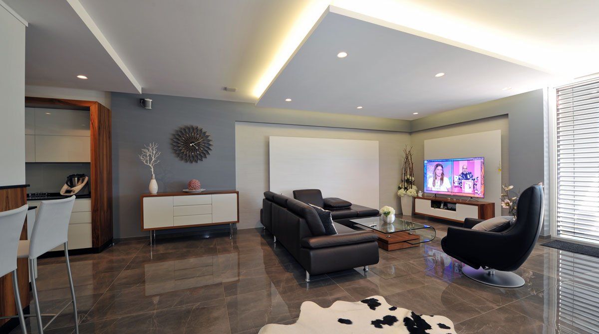graues sofa