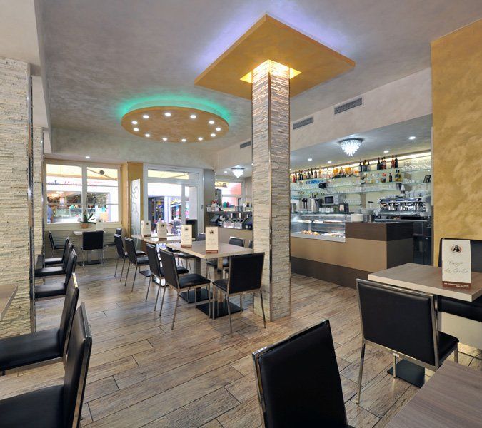 Bar Ansicht mit Säule