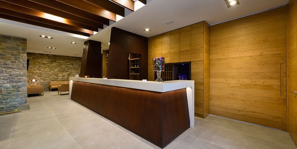 Theke des Restaurants Borgotufi