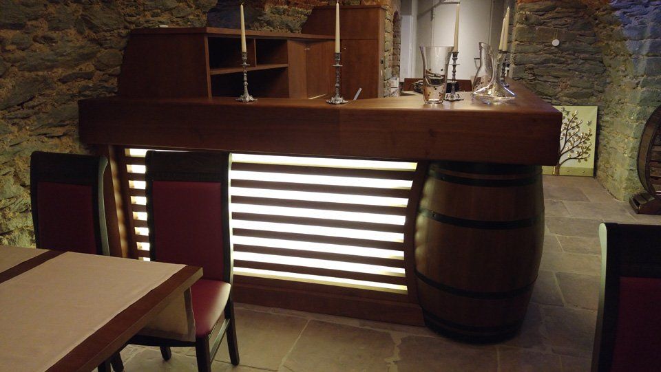 Detail der Restauranttheke in La Strada