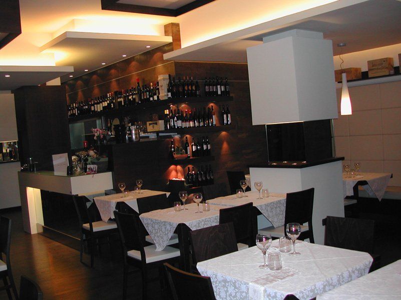 Ansicht der Tische im Moretto cafe