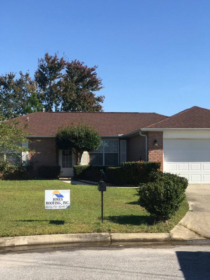 Brown asphalt roof installation from Jones Roofing