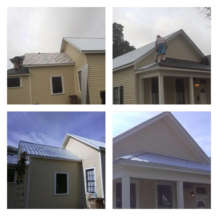 Metal roof installation from Jones Roofing
