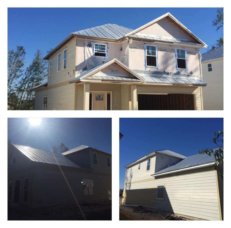Residential metal roof install from Jones Roofing