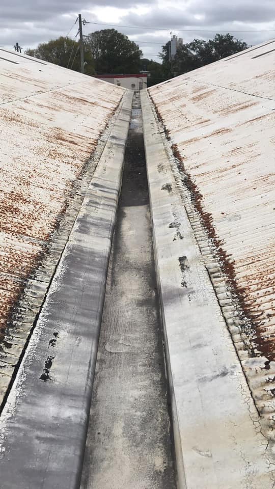 Commercial roof flashing after