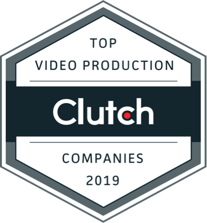 It is a badge that says top video production companies in 2019.