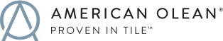 Logo for American Olean, a tile manufacturer. Features a symbol of an