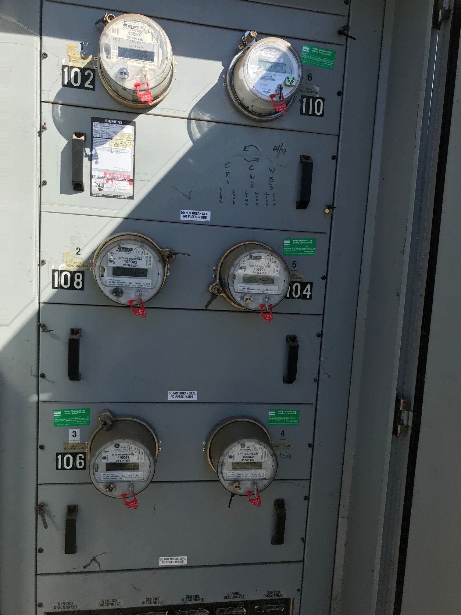 Six Power Meters — Riverside, CA — Volt Tech Electric