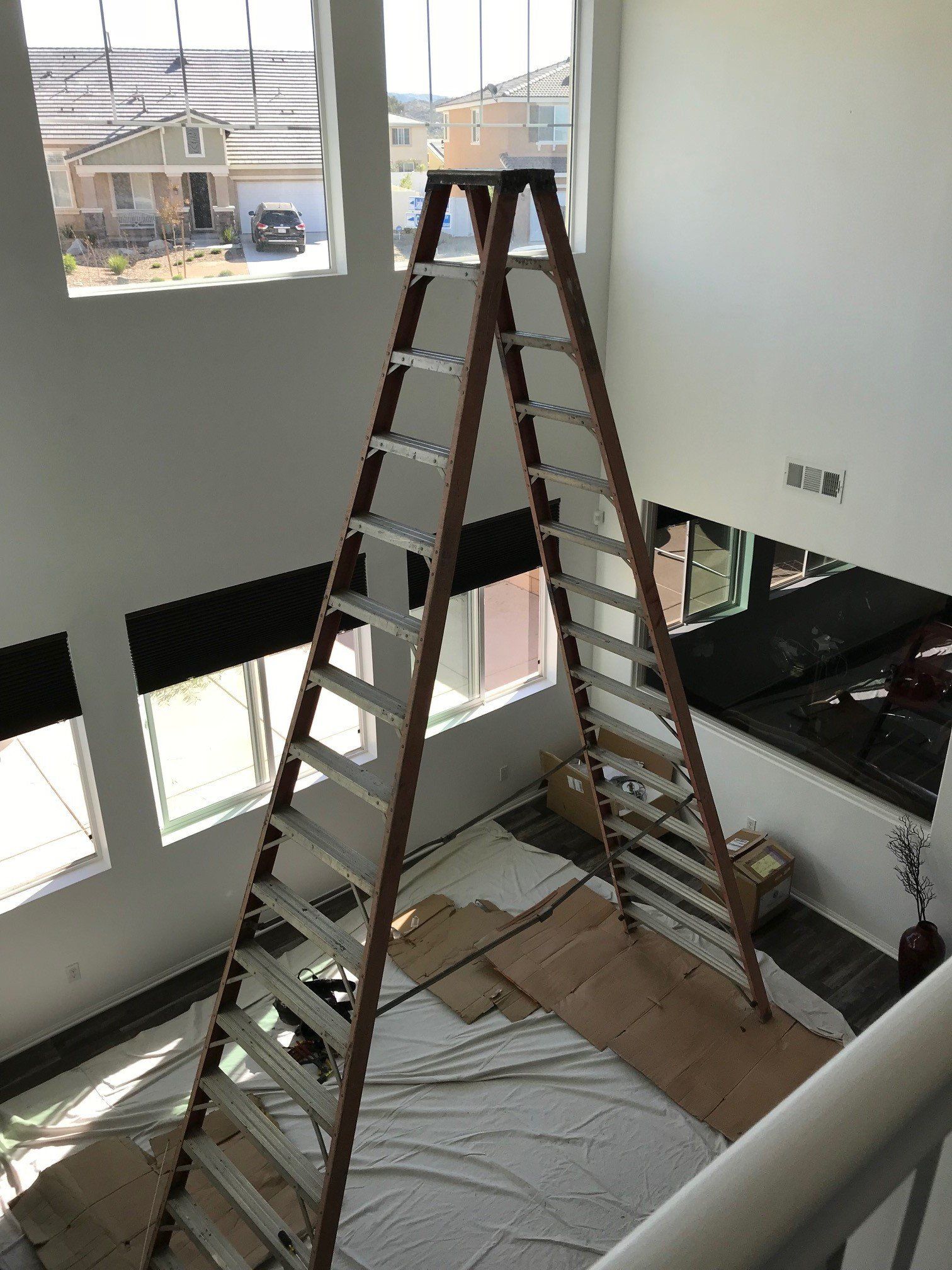 Ladder Inside a House — Riverside, CA — Volt Tech Electric